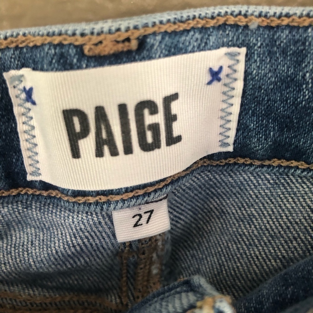 Paige Horton Crop Distressed Jeans Size 27 - Picture 2 of 4